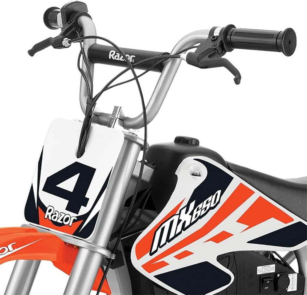 Razor MX650 Dirt Rocket Electric Motocross Motorcycle Dirt Bike, 17 MPH, Orange & Black P5256