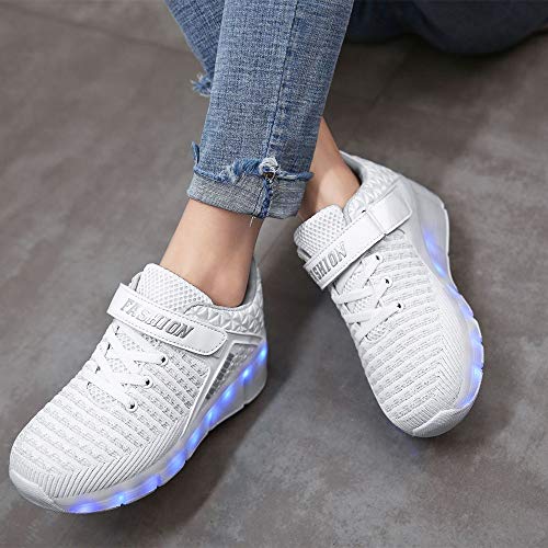 Ufatansy Roller Skate Shoes LED Light Up with Wheels USB Rechargeable for Kids C694363