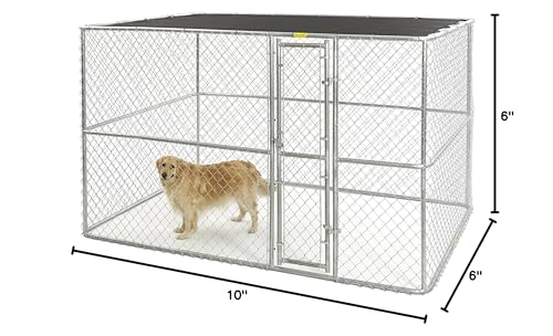 MidWest Homes For Pets Chain Link Portable Kennel with Sunscreen C344321