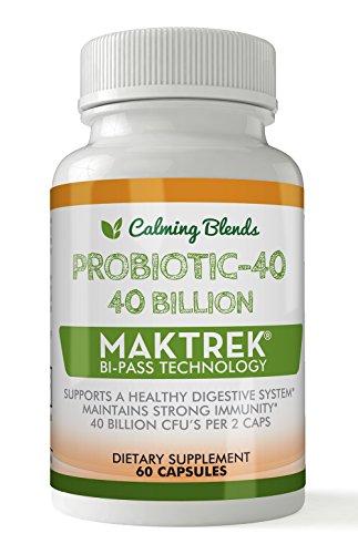 CALMING BLENDS Diverticulitis Tea and Probiotic (40 Billion CFU per Serving, 60 Capsules) Supports Digestive Health