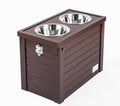New Age Pet® ECOFLEX® Elevated Dog Feeder with 2 Stainless Steel Bowls and Sliding Lid Storage Bin