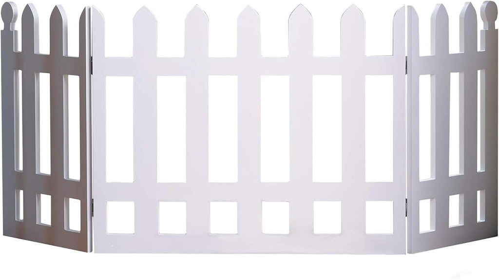 Etna White Picket Fence Folding Pet Gate