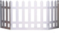 Etna White Picket Fence Folding Pet Gate