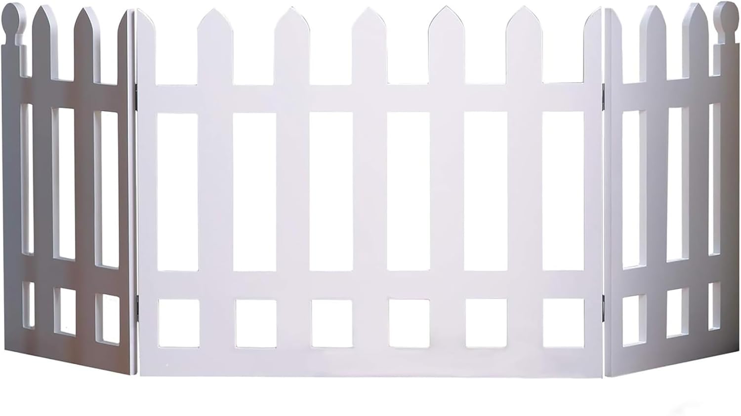 Etna White Picket Fence Folding Pet Gate