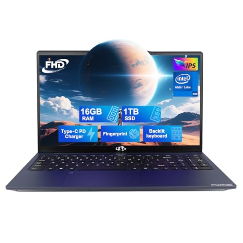 NIMO 15.6 IPS FHD Laptop, Intel Pentium N100, 8GB RAM 128GB SSD, Backlit Keyboard, Win 11 O49965