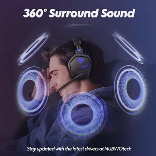 NUBWO G06 Dual Wireless Gaming Headset with Microphone for PS5, PS4, PC O599