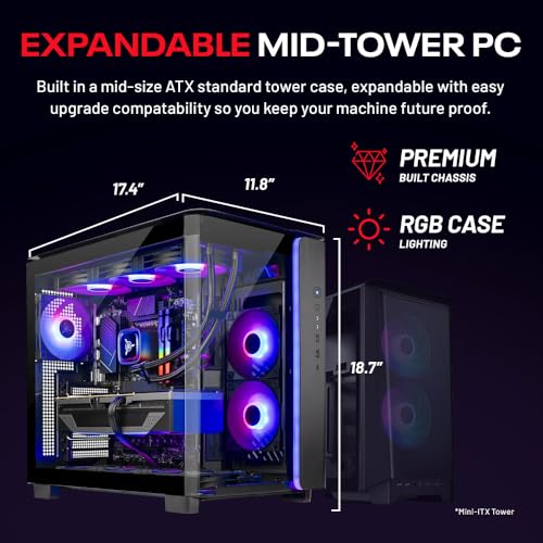 Skytech King 95 Gaming PC Desktop, Ryzen 7 9700X, RTX 5070, 32GB DDR5, 1TB SSD T309284