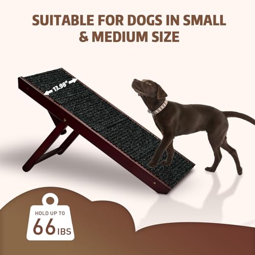 Folding Dog Ramp for Bed, Car, Portable Pet Ramp with Non-Slip Surface I641