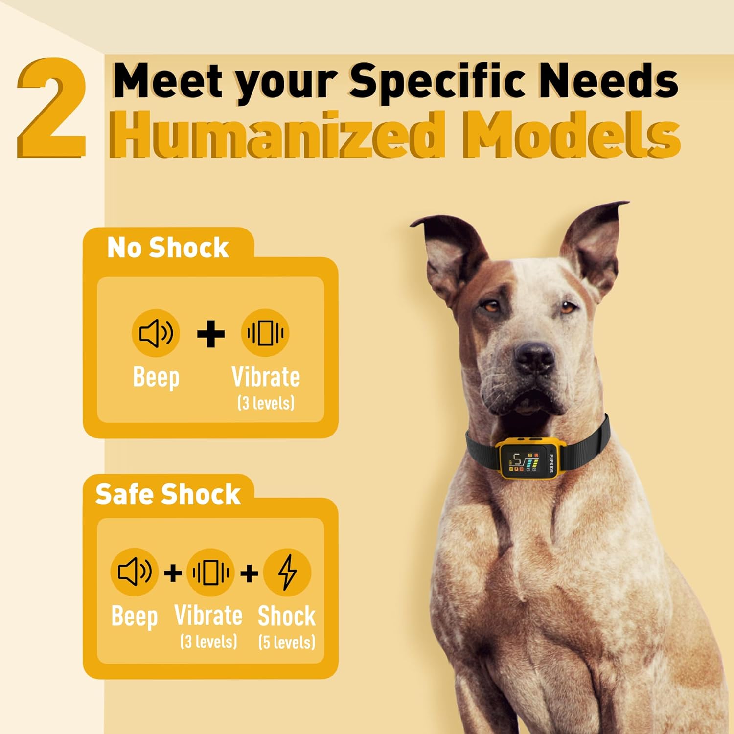 AI Dog Bark Collar for Small Dogs, No Shock, IPX7 Waterproof Rechargeable F7398