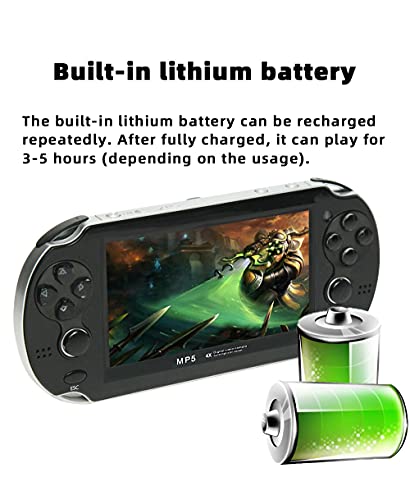 CZT Handheld Game Console 4.3 inch Double Joystick 8GB Retro Video Game Player (Black) S185938