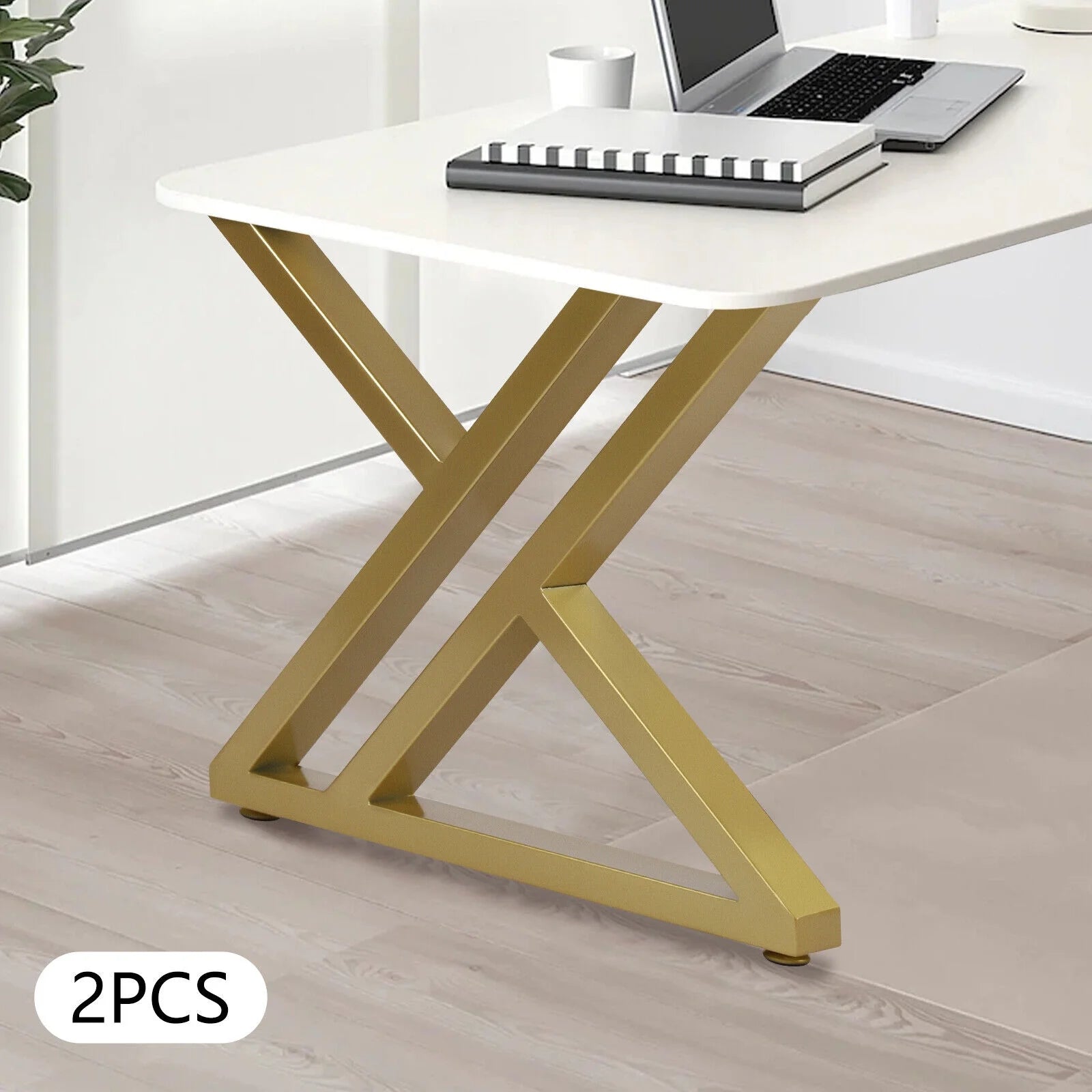 16" Metal Table Legs for Dining Coffee Desk, Gold C292
