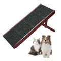 Folding Dog Ramp for Bed, Car Ramp, Portable Pet Ramp with Non-Slip Surface, Dog Stairs, Cat Ramp, 4 Levels Height Adjustable Pet Ramp from 9.64" to 18.9", Wooden Dog Ramp for Bed/Car Use
