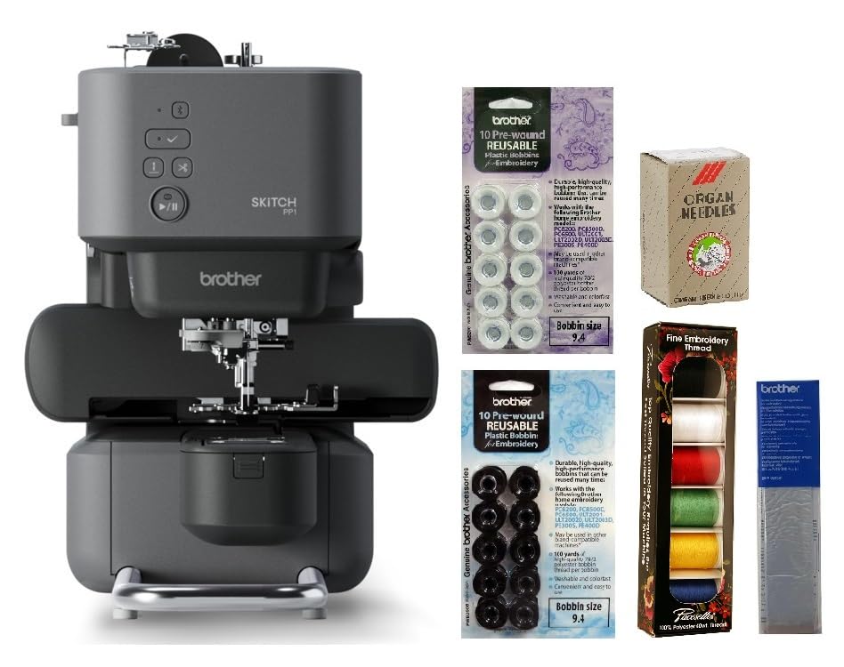Brother Skitch Single-Needle Embroidery Machine, 4" x 4" Area, Bluetooth E322045