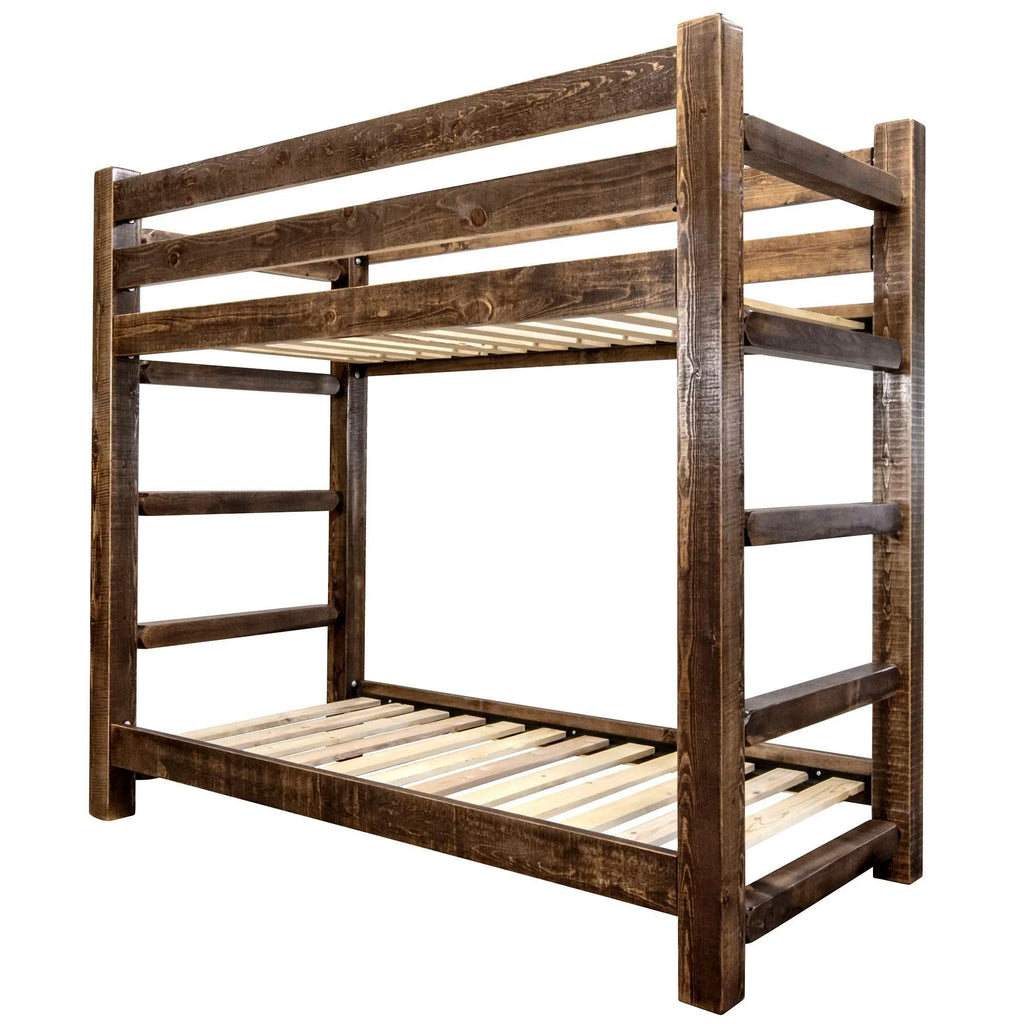 Homestead Collection Twin over Twin Bunk Bed with Stain and Clear Lacquer Finish Y151