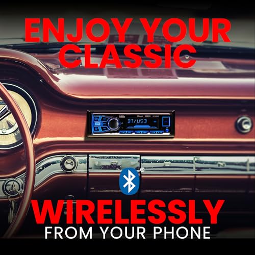 BOSS Audio Systems 611UAB Single Din Car Stereo with Bluetooth, USB, Aux, AM/FM Q960335