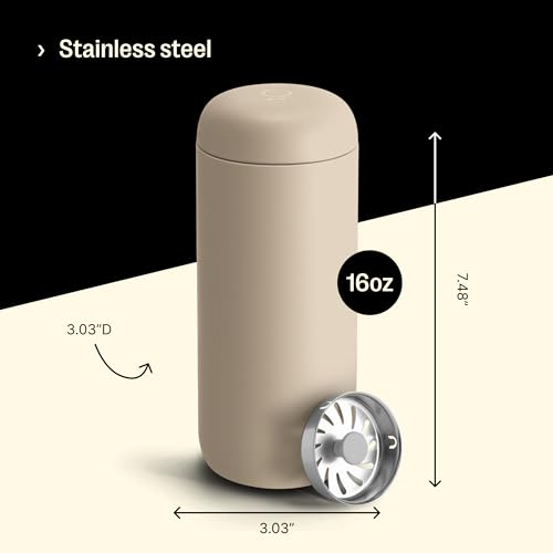 Fellow Carter Move Travel Mug 16 oz, Vacuum-Insulated Stainless Steel, Matte Black D615
