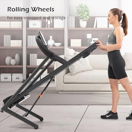 Folding Treadmill with Incline, 330 LBS Capacity, 3.5HP Electric Running Machine for Home D271