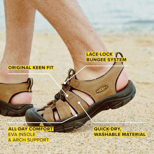 KEEN Men's Newport Closed Toe Leather Water Sandals A16985