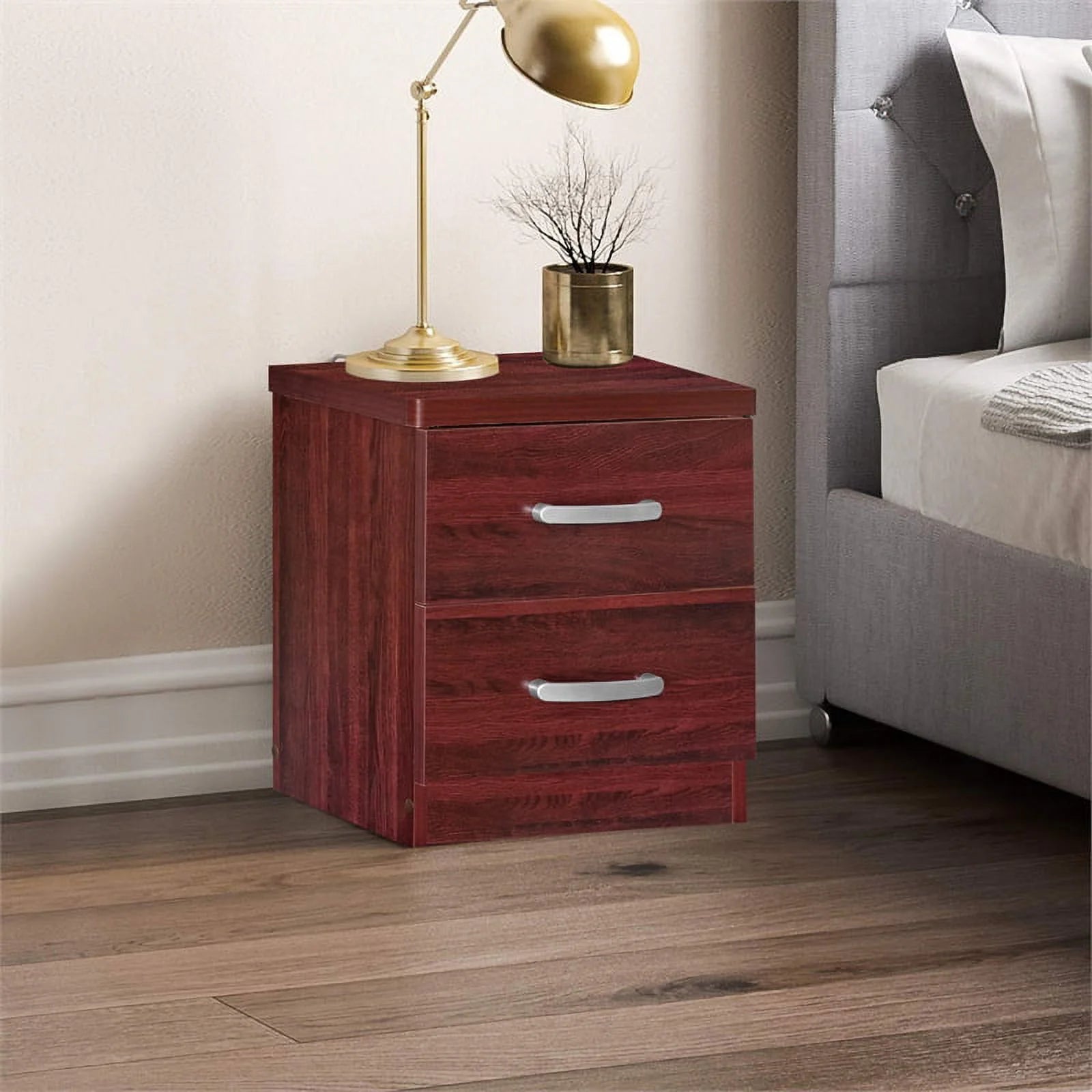 Home Square 3-Piece Queen Bedroom Set with Tall Chest, Wardrobe & Nightstand N72504