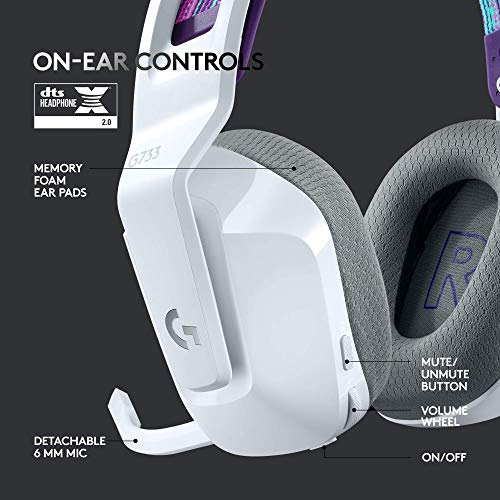 Logitech G733 Lightspeed Wireless Gaming Headset – Black, PC, PS5, PS4, Switch F9206