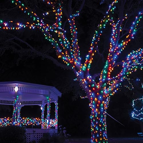TW SHINE Halloween Lights 328FT Outdoor String Lights with Remote, Purple & Orange F53527