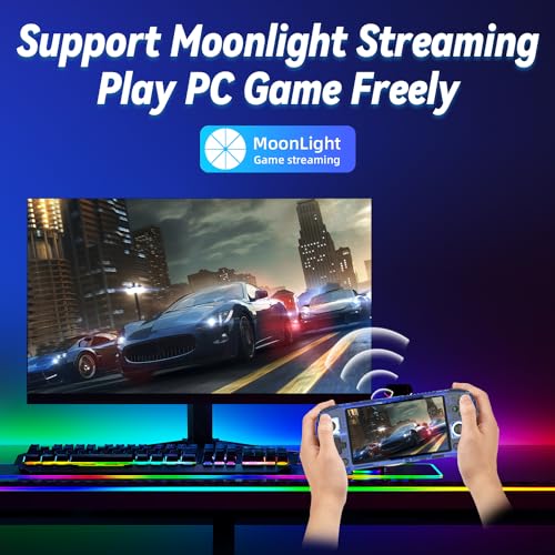 RG556 Handheld Retro Gaming Console with 5.48" AMOLED Display, Blue 256G P44862