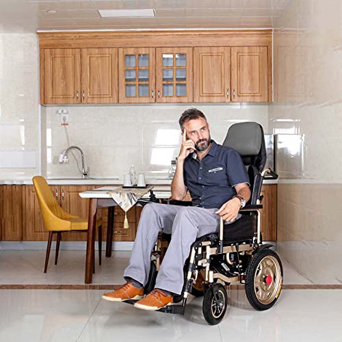 Heavy Duty Electric Wheelchair for Adults, Reclining, Foldable, Grey F887078