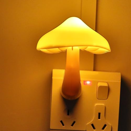 AUSAYE 5Pack Sensor LED Night Light Plug in Mushroom Lamp for Bedroom G797882