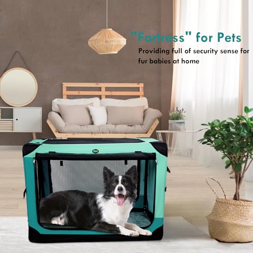 Ownpets Collapsible Dog Crate 42 inch Portable Travel Pet Kennel O75502