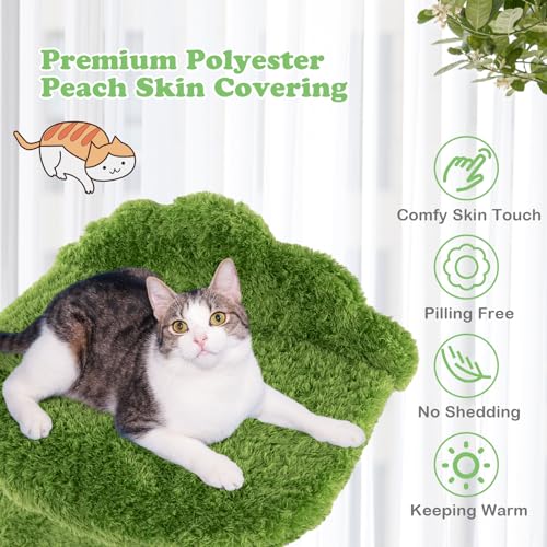 Tangkula Cat Tree Tower, Multi-level Wood Cat Tower with Sisal Scratching Posts, 38 Inch C2485