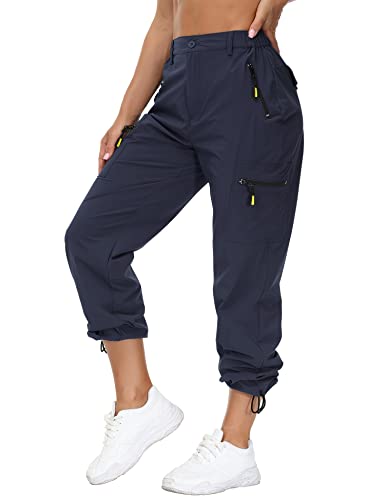 VVK Women's Hiking Cargo Pants Lightweight Quick Dry Zipper Pockets H130